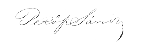 Petőfi Sándor aláírása